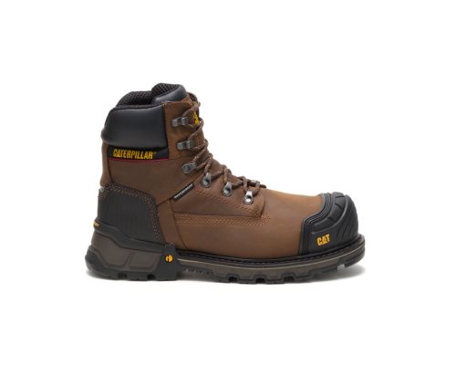 Botas De Seguridad Caterpillar CAT Excavator XL 6" Impermeables Composite Puntera Hombre Marrones Oscuro | CAT-049HF