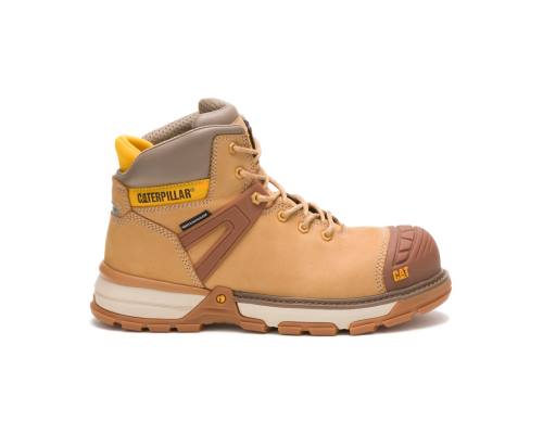 Botas De Seguridad Caterpillar CAT Excavator Superlite Impermeables Carbon Composite Puntera Hombre Naranjas | CAT-800KO