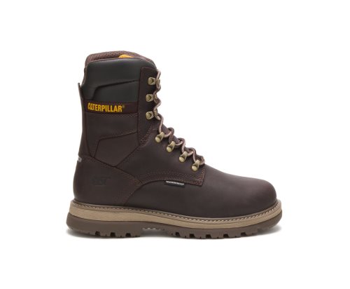 Botas De Seguridad Caterpillar CAT Fairbanks 8" Impermeables TX Steel Puntera Hombre Cafe | CAT-708ED