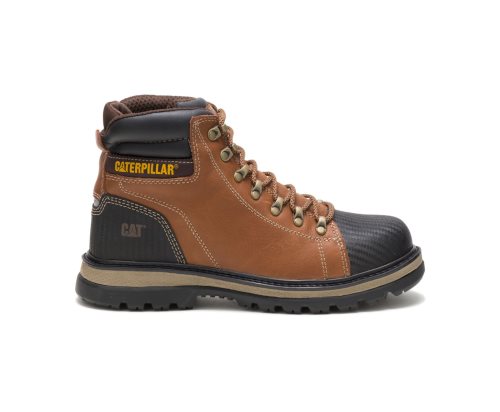 Botas De Seguridad Caterpillar CAT Foxfield Steel Puntera Hombre Marrones Negras | CAT-176NU