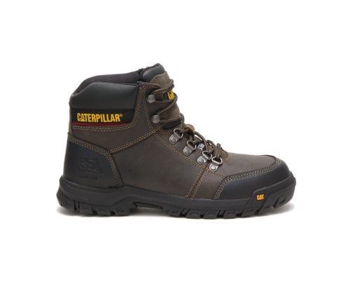 Botas De Seguridad Caterpillar CAT Outline Steel Puntera Hombre Gris Oscuro | CAT-476CD