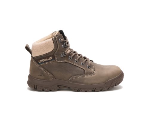 Botas De Seguridad Caterpillar CAT Tess Steel Puntera Mujer Gris Oscuro | CAT-803UO