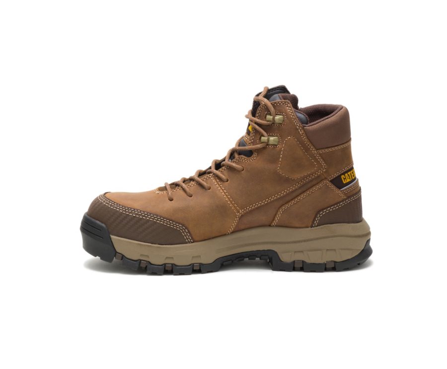 Botas De Seguridad Caterpillar CAT Device Impermeables Composite Puntera Hombre Beige Oscuro | CAT-240GD