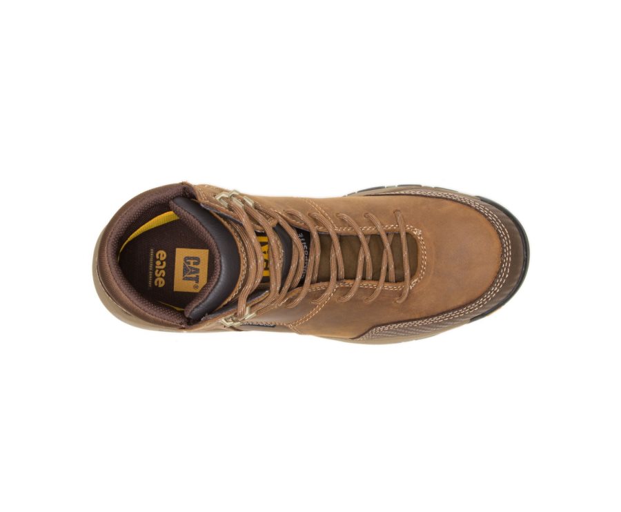 Botas De Seguridad Caterpillar CAT Device Impermeables Composite Puntera Hombre Beige Oscuro | CAT-240GD