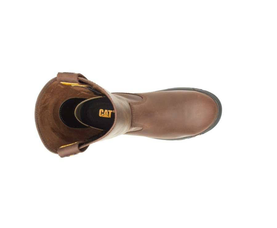 Botas De Seguridad Caterpillar CAT Drawbar Steel Puntera Hombre Marrones | CAT-295CT