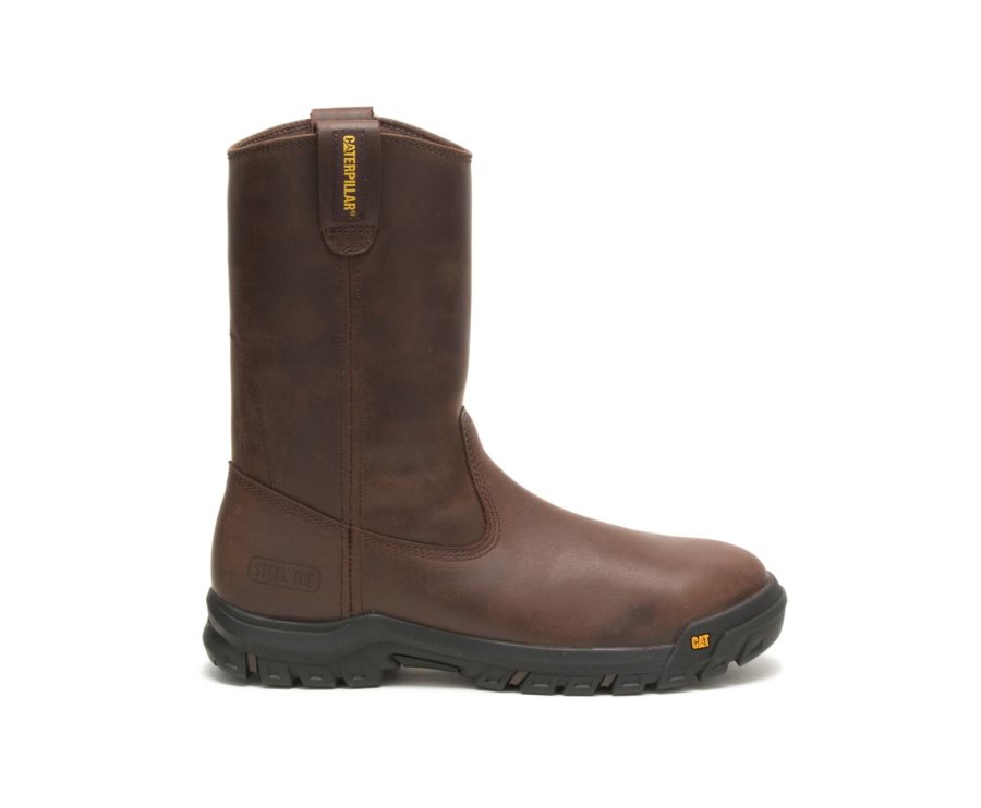 Botas De Seguridad Caterpillar CAT Drawbar Steel Puntera Hombre Marrones | CAT-295CT