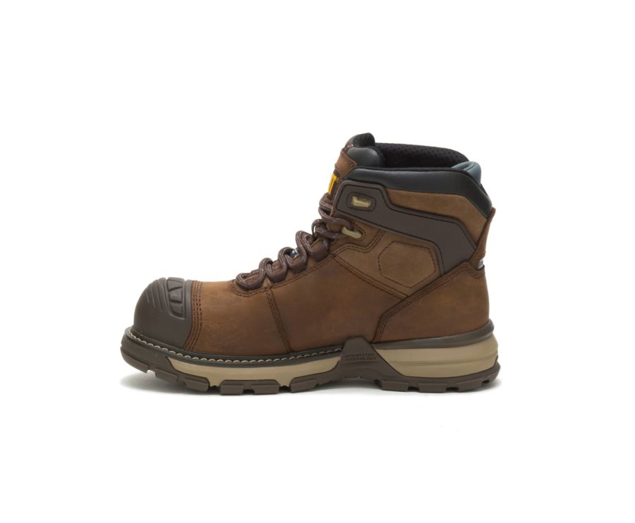 Botas De Seguridad Caterpillar CAT Excavator Superlite Impermeables Thinsulate™ Nano Puntera Mujer Marrones Oscuro | CAT-015KD