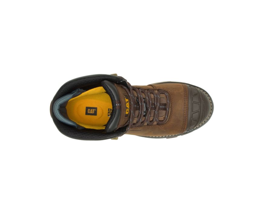 Botas De Seguridad Caterpillar CAT Excavator Superlite Impermeables Thinsulate™ Nano Puntera Mujer Marrones Oscuro | CAT-015KD