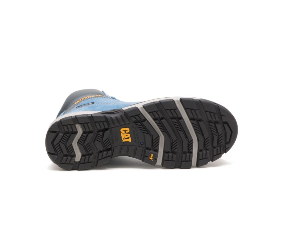 Botas De Seguridad Caterpillar CAT Excavator Superlite Impermeables Nano Puntera Mujer Azules | CAT-092FB