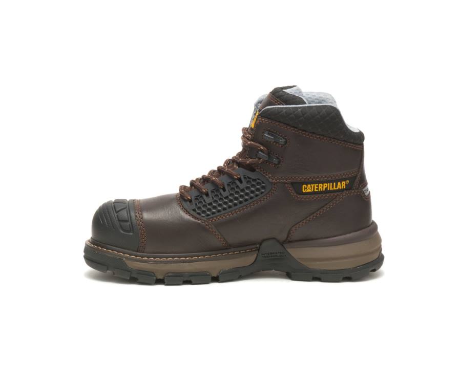 Botas De Seguridad Caterpillar CAT Excavator Superlite Cool Carbon Composite Puntera Mujer Marrones Oscuro | CAT-742KO