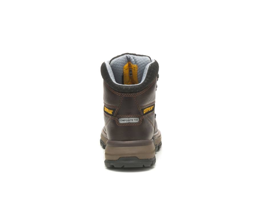 Botas De Seguridad Caterpillar CAT Excavator Superlite Cool Carbon Composite Puntera Mujer Marrones Oscuro | CAT-742KO