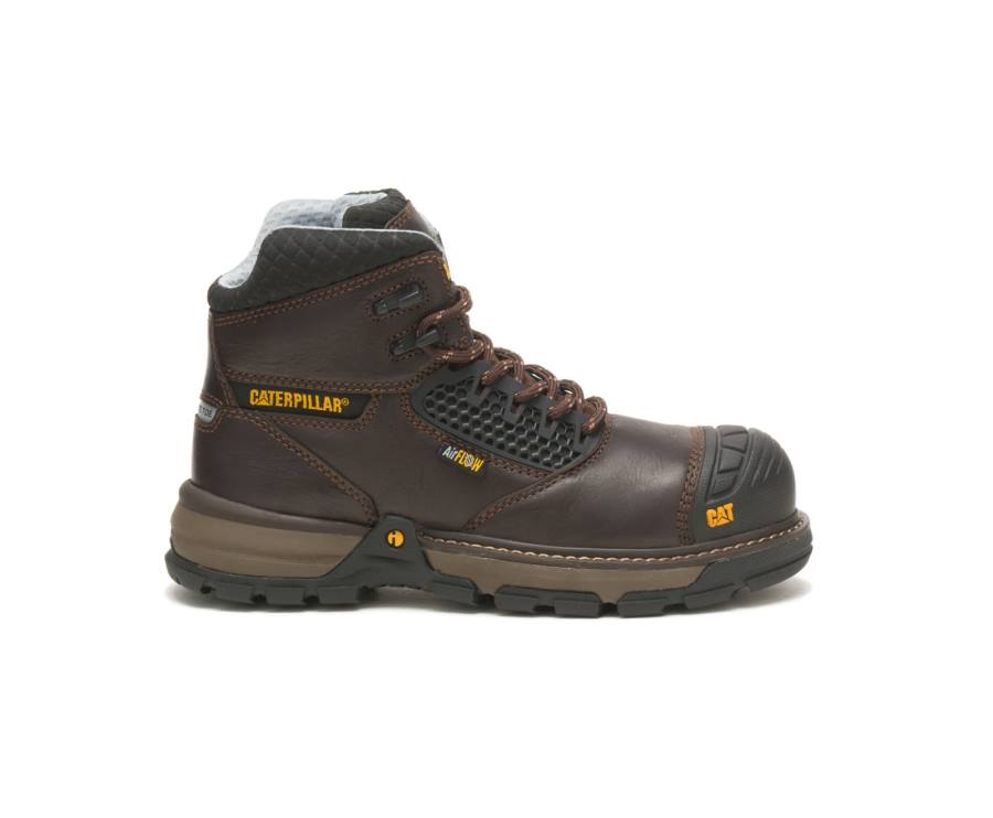 Botas De Seguridad Caterpillar CAT Excavator Superlite Cool Carbon Composite Puntera Mujer Marrones Oscuro | CAT-742KO