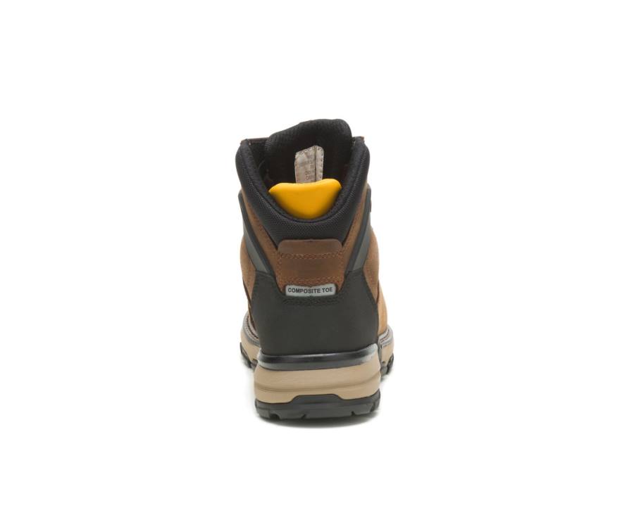 Botas De Seguridad Caterpillar CAT Excavator Superlite Impermeables Thinsulate™ Carbon Composite Puntera Hombre Marrones Oscuro | CAT-797KO