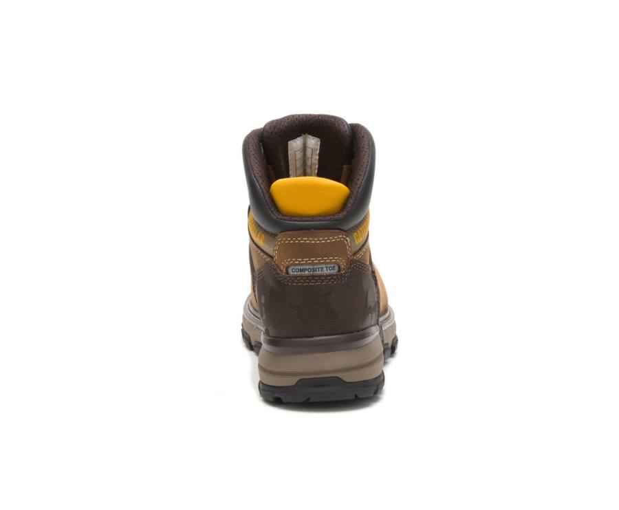 Botas De Seguridad Caterpillar CAT Excavator Superlite Impermeables Carbon Composite Puntera Hombre Marrones Beige | CAT-799KO