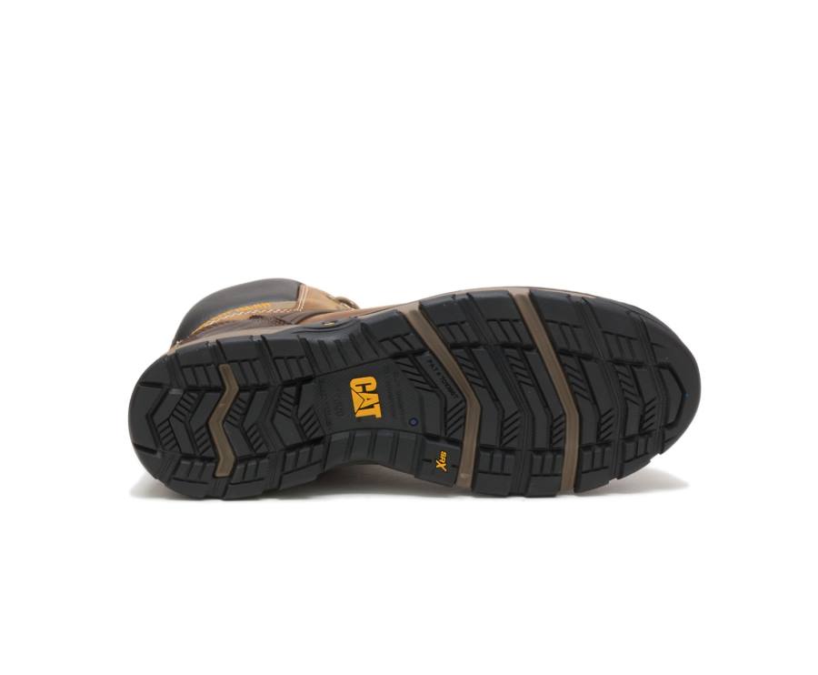 Botas De Seguridad Caterpillar CAT Excavator Superlite Impermeables Carbon Composite Puntera Hombre Marrones Beige | CAT-799KO