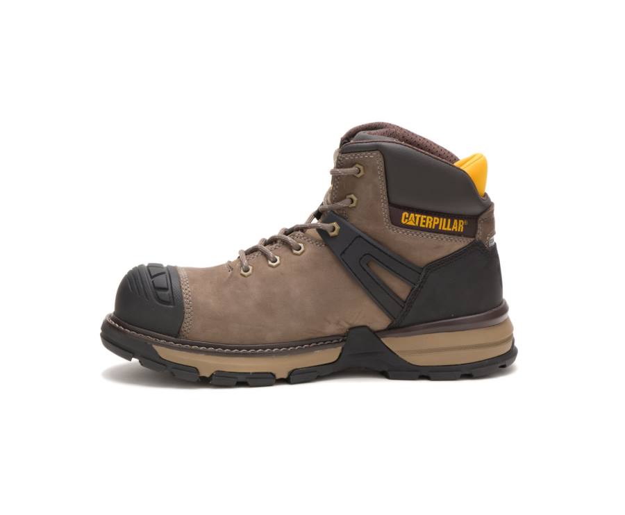 Botas De Seguridad Caterpillar CAT Excavator Superlite Impermeables Carbon Composite Puntera Hombre Marrones Negras | CAT-802KO