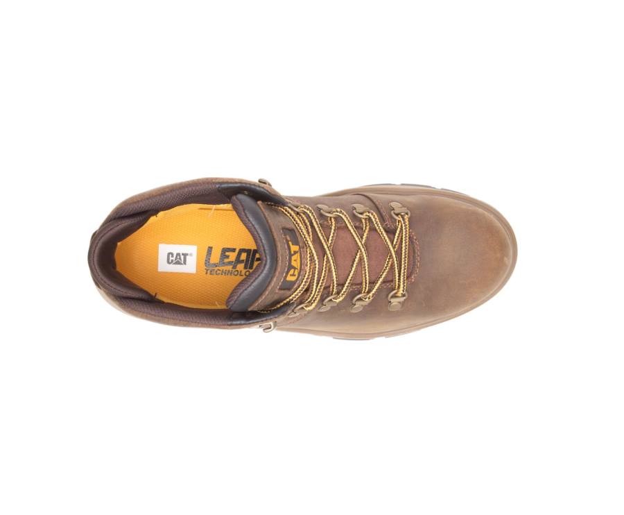 Botas De Seguridad Caterpillar CAT Exposition Hiker Impermeables Hombre Marrones | CAT-789KO