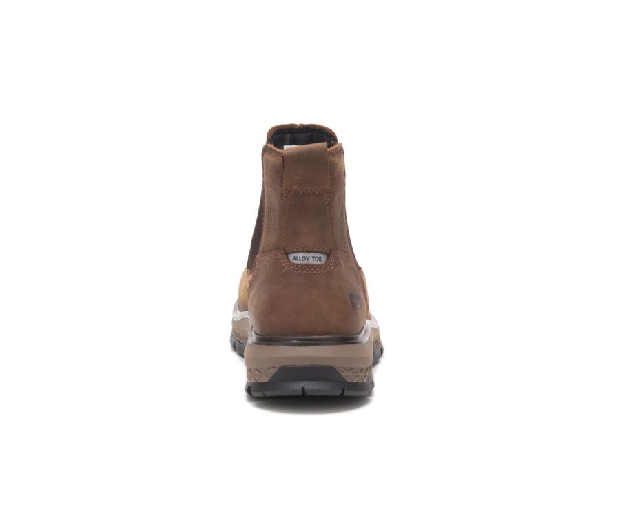 Botas De Seguridad Caterpillar CAT Exposition Chelsea Alloy Puntera Hombre Marrones | CAT-792KO