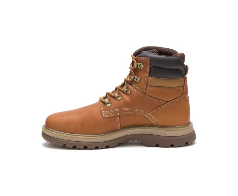 Botas De Seguridad Caterpillar CAT Fairbanks Hombre Marrones Negras | CAT-390RO