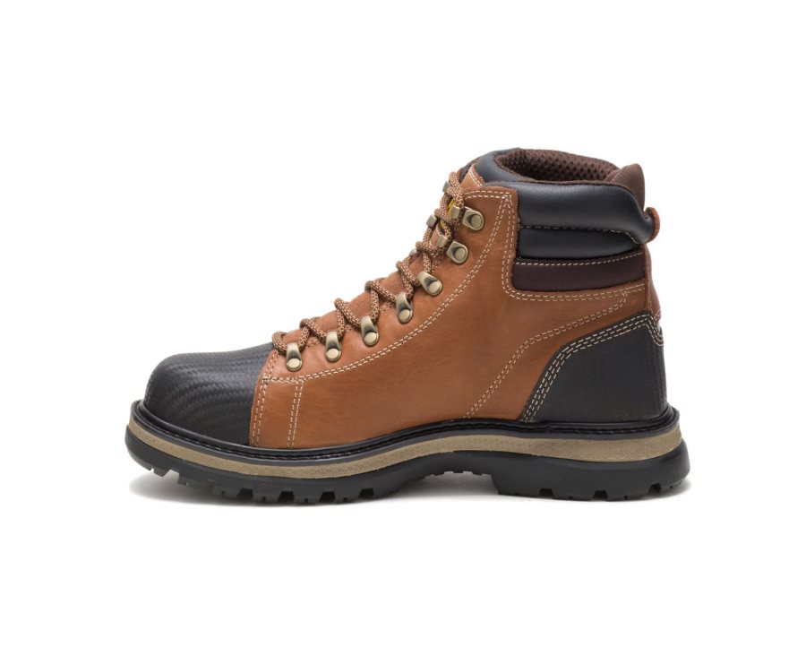 Botas De Seguridad Caterpillar CAT Foxfield Steel Puntera Hombre Marrones Negras | CAT-176NU