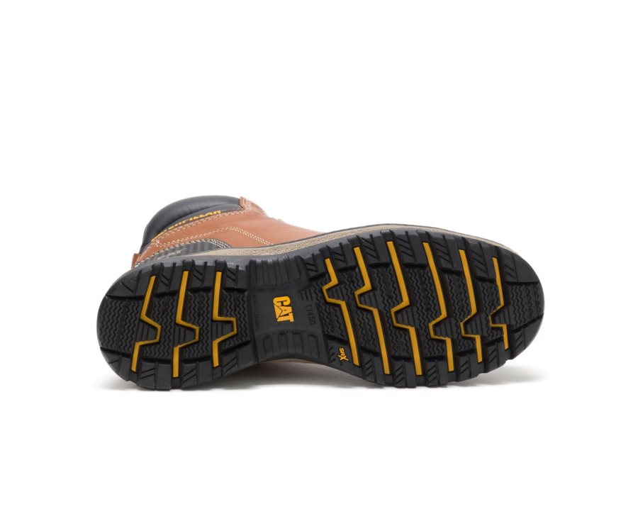 Botas De Seguridad Caterpillar CAT Foxfield Steel Puntera Hombre Marrones Negras | CAT-176NU