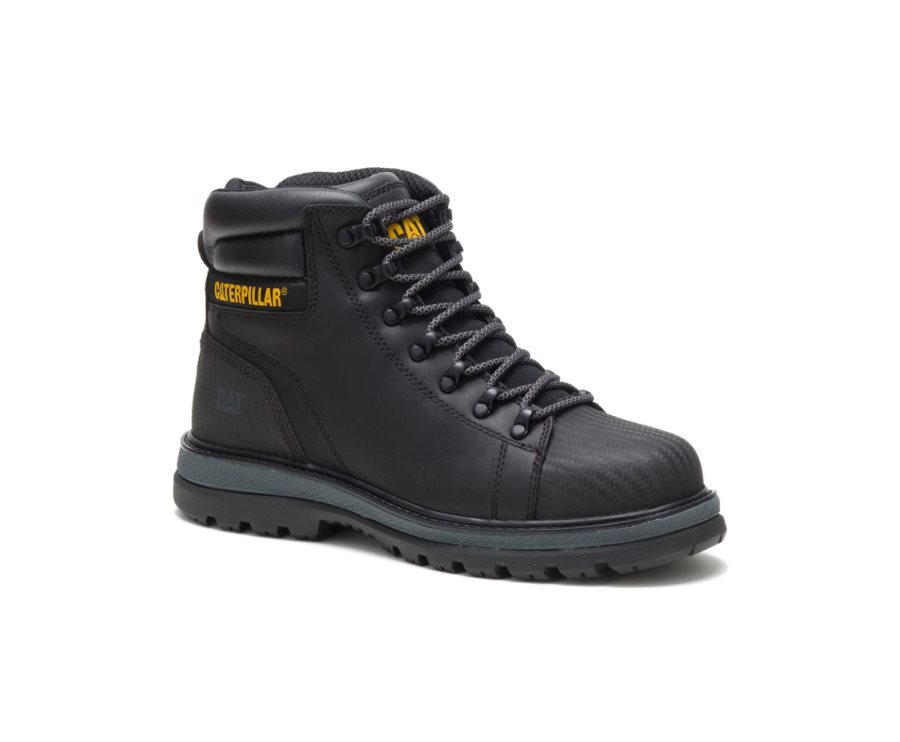 Botas De Seguridad Caterpillar CAT Foxfield Steel Puntera Hombre Negras | CAT-869XA