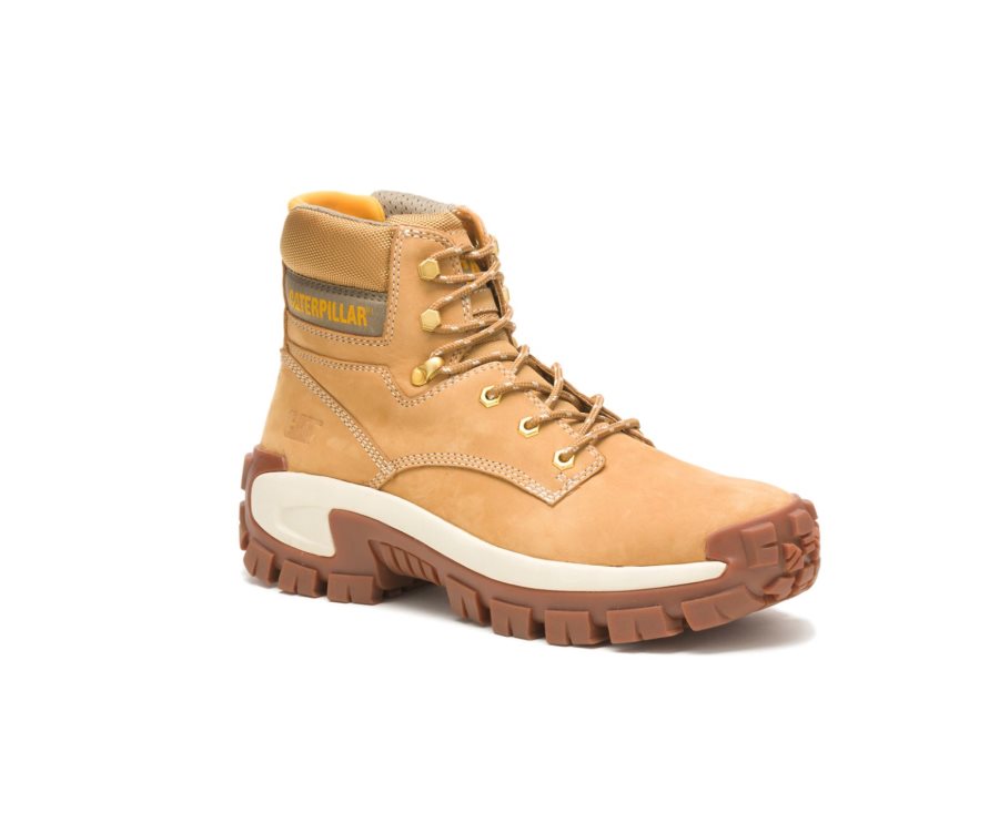 Botas De Seguridad Caterpillar CAT Invader Hi Steel Puntera Hombre Marrones | CAT-365ZM