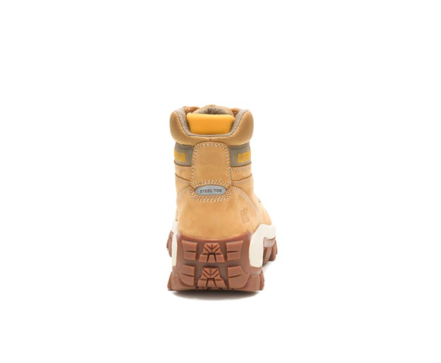 Botas De Seguridad Caterpillar CAT Invader Hi Steel Puntera Hombre Marrones | CAT-365ZM