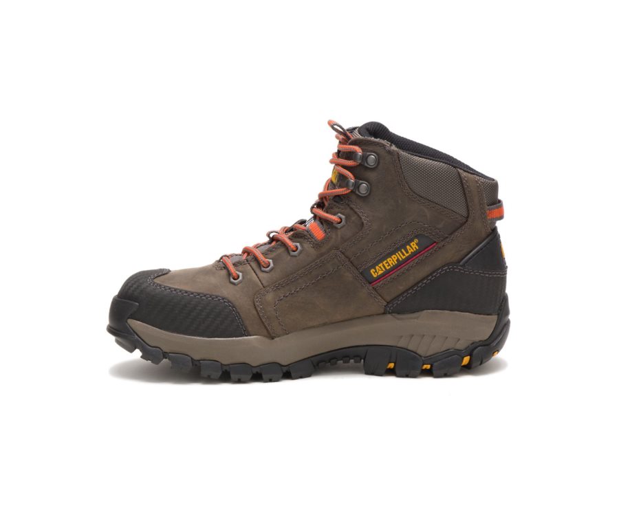 Botas De Seguridad Caterpillar CAT Navigator Mid Impermeables Steel Puntera Hombre Gris Oscuro | CAT-036ZR