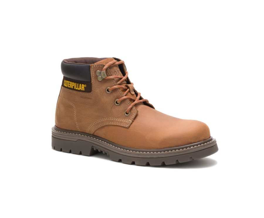 Botas De Seguridad Caterpillar CAT Outbase Impermeables Hombre Marrones | CAT-325IT