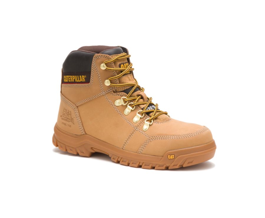 Botas De Seguridad Caterpillar CAT Outline Steel Puntera Hombre Marrones | CAT-046TM