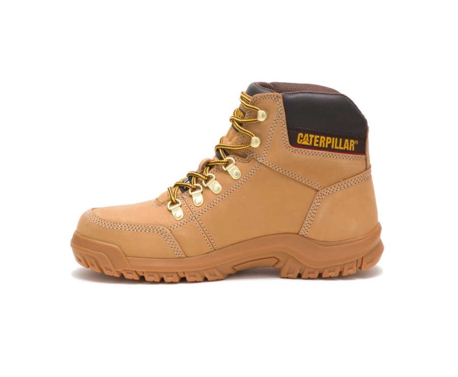 Botas De Seguridad Caterpillar CAT Outline Steel Puntera Hombre Marrones | CAT-046TM