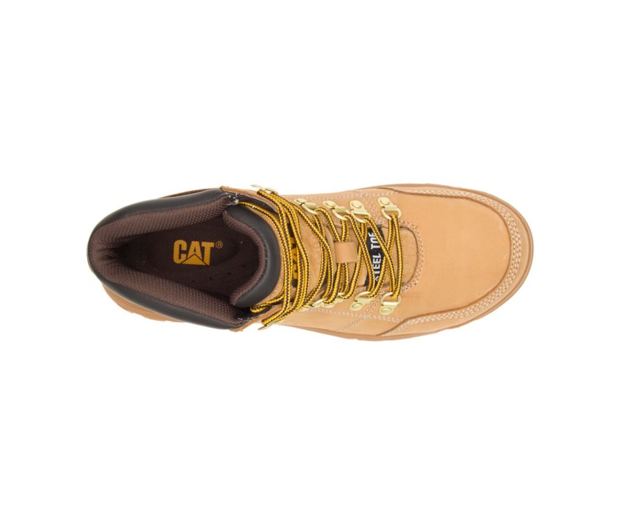 Botas De Seguridad Caterpillar CAT Outline Steel Puntera Hombre Marrones | CAT-046TM