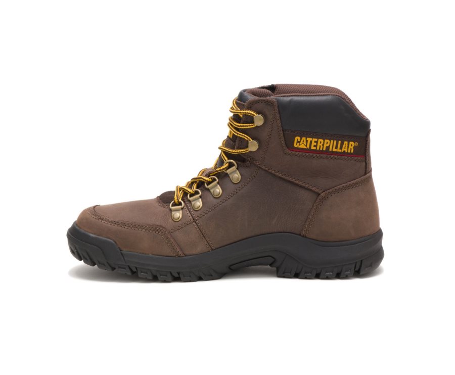 Botas De Seguridad Caterpillar CAT Outline Hombre Marrones | CAT-481QZ