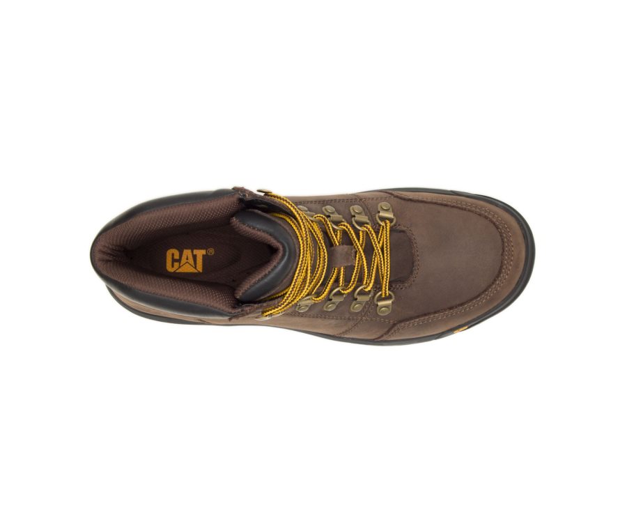 Botas De Seguridad Caterpillar CAT Outline Hombre Marrones | CAT-481QZ