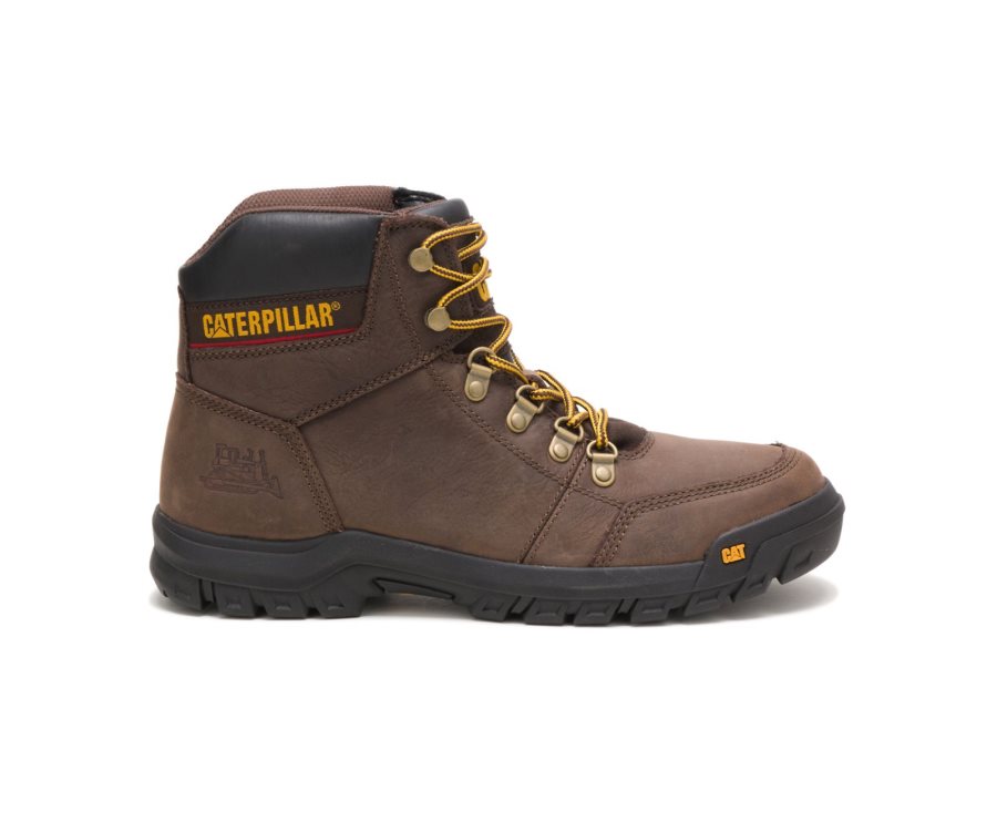 Botas De Seguridad Caterpillar CAT Outline Hombre Marrones | CAT-481QZ