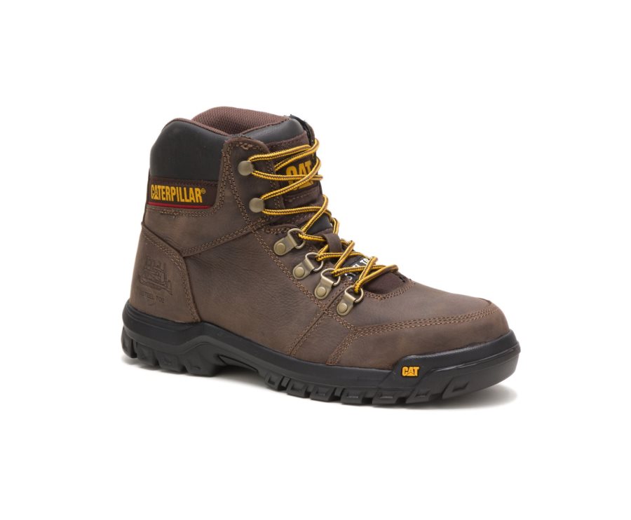 Botas De Seguridad Caterpillar CAT Outline Steel Puntera Hombre Marrones | CAT-483WG