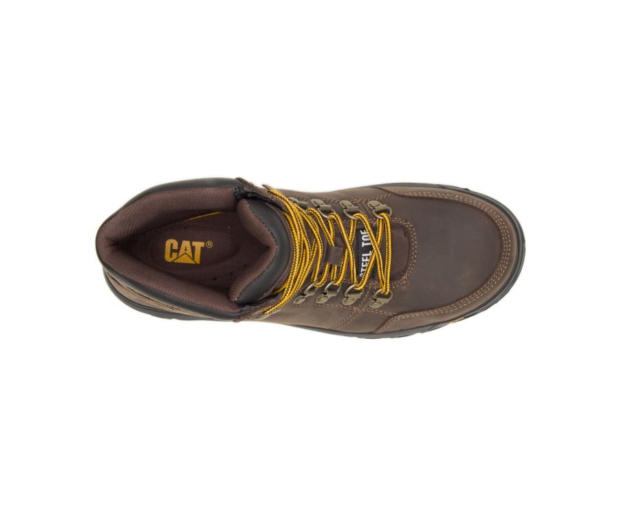 Botas De Seguridad Caterpillar CAT Outline Steel Puntera Hombre Marrones | CAT-483WG