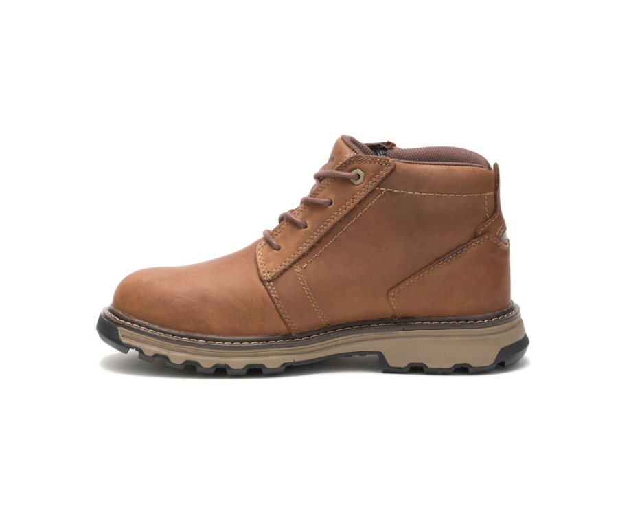 Botas De Seguridad Caterpillar CAT Parker Steel Puntera Hombre Beige Oscuro | CAT-753XP