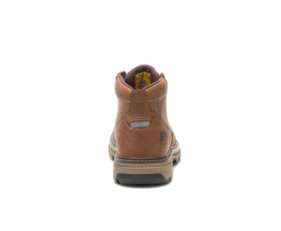 Botas De Seguridad Caterpillar CAT Parker Steel Puntera Hombre Beige Oscuro | CAT-753XP