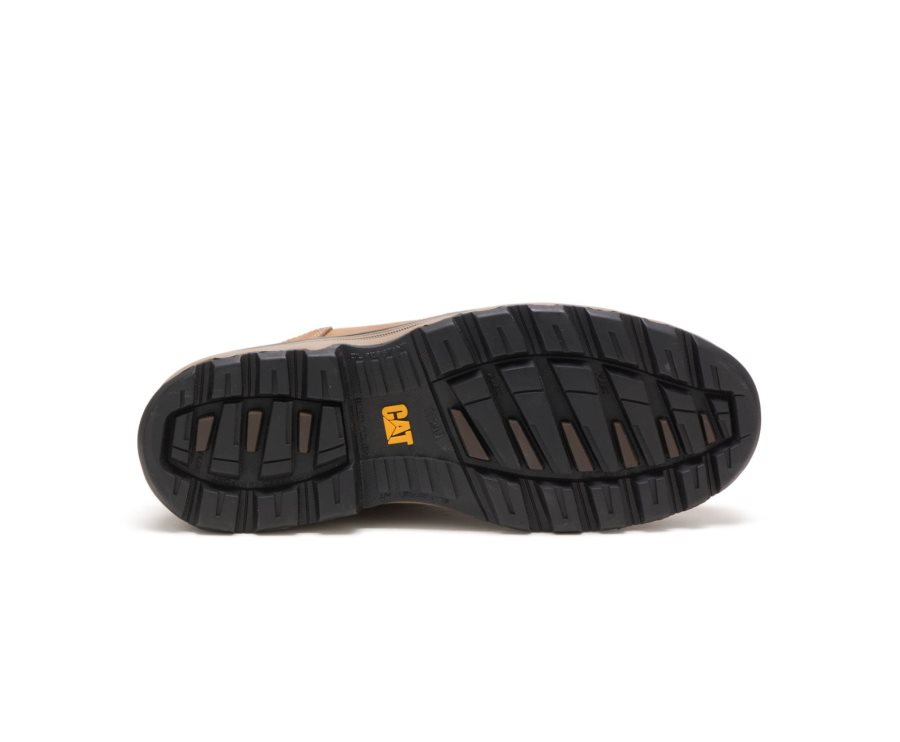 Botas De Seguridad Caterpillar CAT Parker Hombre Beige Oscuro | CAT-870EO