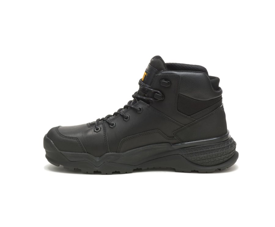 Botas De Seguridad Caterpillar CAT Provoke Mid Impermeables Hombre Negras | CAT-827WF