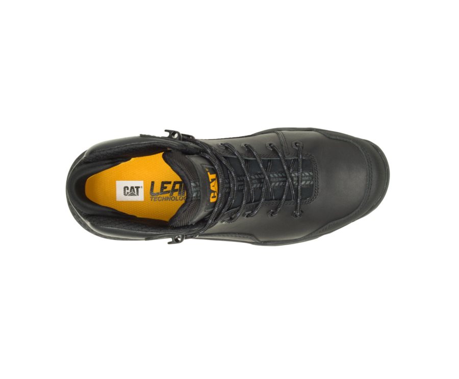 Botas De Seguridad Caterpillar CAT Provoke Mid Impermeables Hombre Negras | CAT-827WF