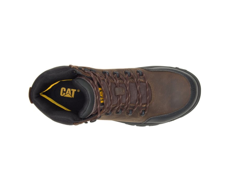 Botas De Seguridad Caterpillar CAT Resorption Impermeables Composite Puntera Hombre Marrones | CAT-621JO