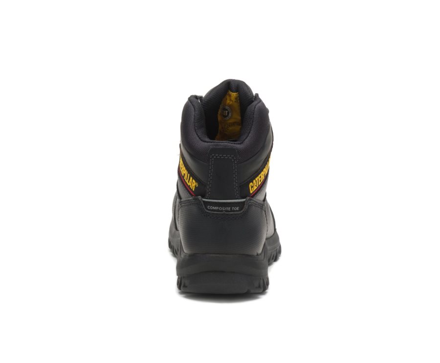 Botas De Seguridad Caterpillar CAT Resorption Impermeables Composite Puntera Hombre Negras | CAT-679HC