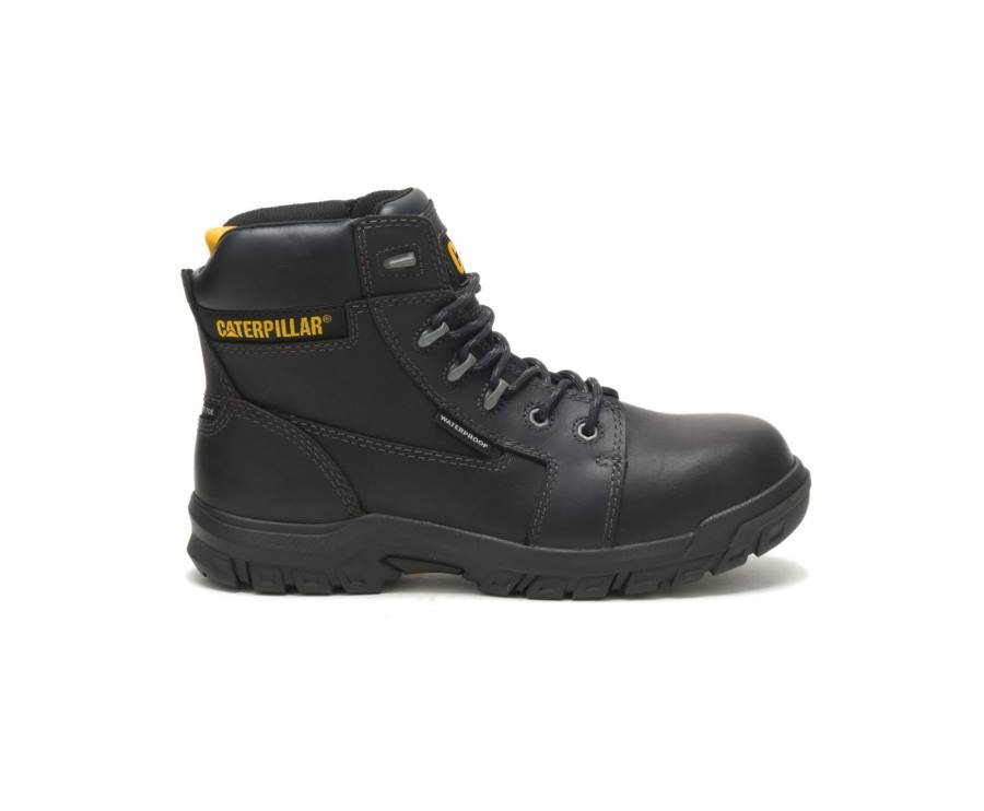 Botas De Seguridad Caterpillar CAT Resorption Impermeables Composite Puntera Mujer Negras | CAT-738KO