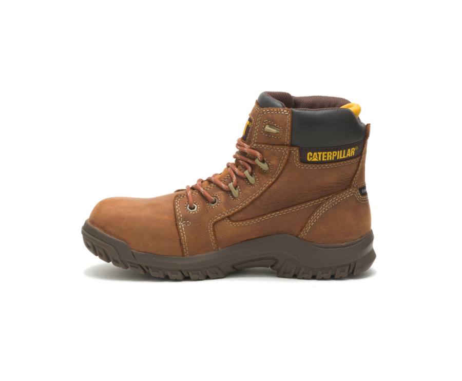 Botas De Seguridad Caterpillar CAT Resorption Impermeables Composite Puntera Mujer Marrones | CAT-739KO