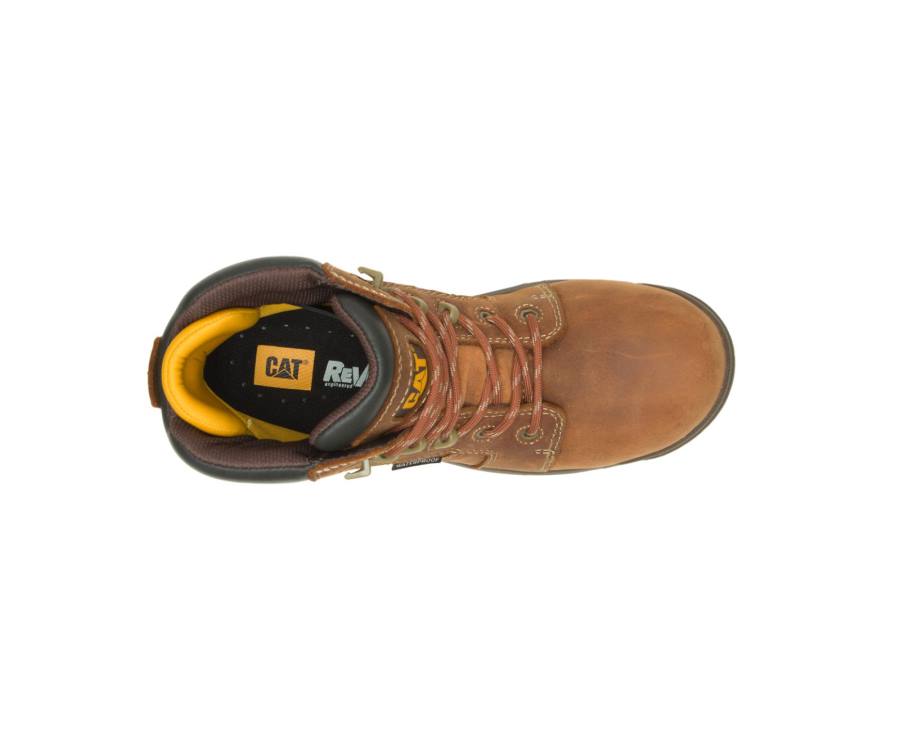 Botas De Seguridad Caterpillar CAT Resorption Impermeables Composite Puntera Mujer Marrones | CAT-739KO