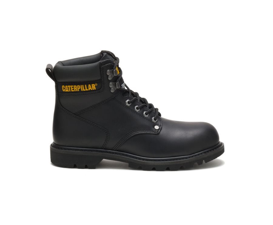 Botas De Seguridad Caterpillar CAT Second Shift Steel Puntera Hombre Negras | CAT-081GM