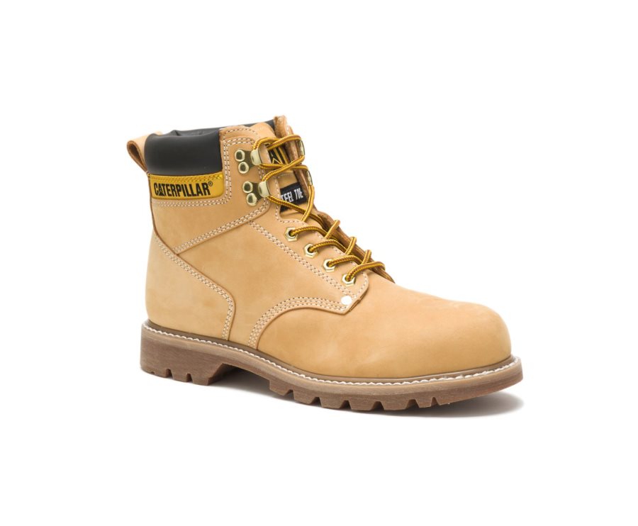 Botas De Seguridad Caterpillar CAT Second Shift Steel Puntera Hombre Marrones | CAT-168CZ